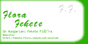 flora fekete business card